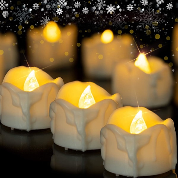 Flameless Tealights with Timer, 12-pack Small B
