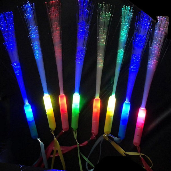 12 stk Fiber Fluorescerende Batteridrevne 3-Modus Blinkende LED-lys for Bursdag, Bryllup, Dusj, Festdekorasjon (Størrelse :