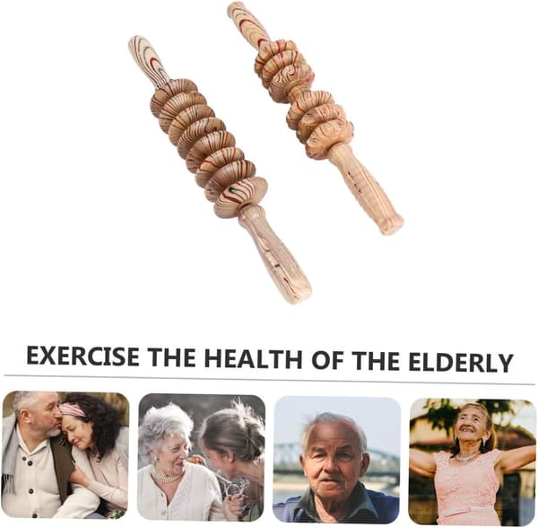 2 stk. Træmassagerulle Multifunktionel Massager Bugmassager Træningsværktøj