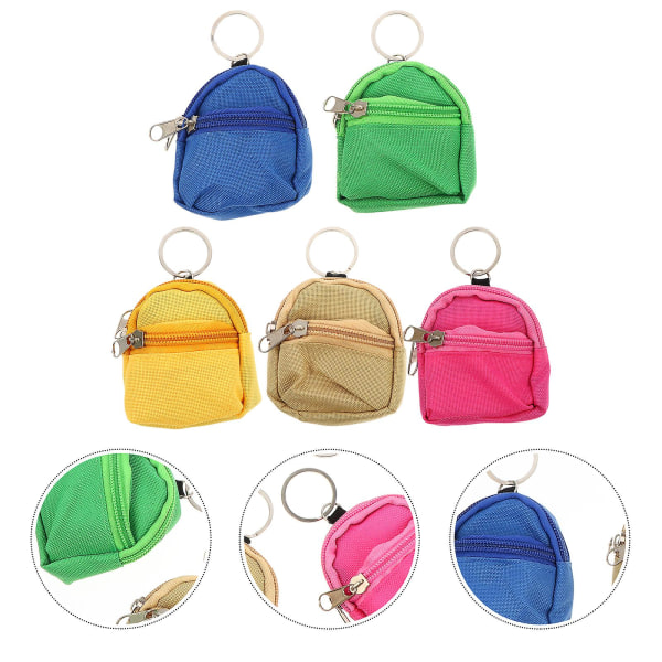 5st Mini-ryggsäck Myntväskor Hängen Bytesplånböcker Nyckelringar (slumpmässig färg) Blandad färg7,5X7,5cm Assorted Color 7.5X7.5CM