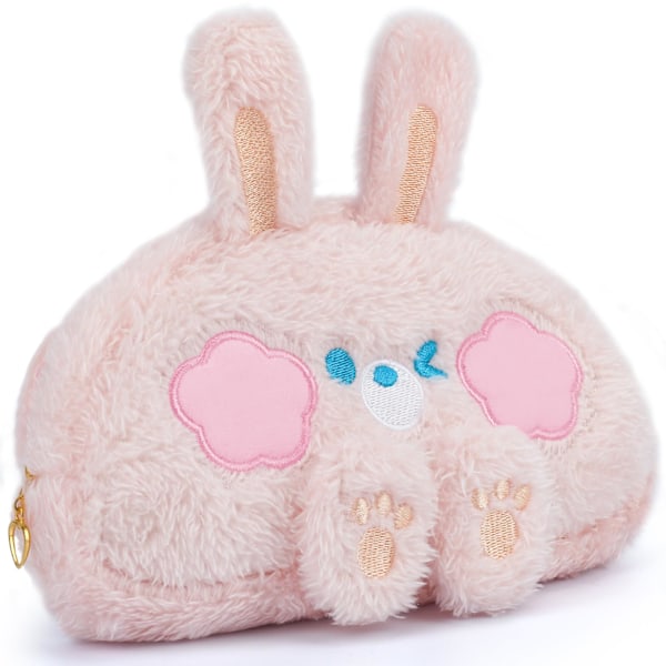 Pencil Case Sødt Plys Bjørn Penalhus Sødt Æstetisk Penalhus Stor Blyantholder Kawaii Ting (pink)