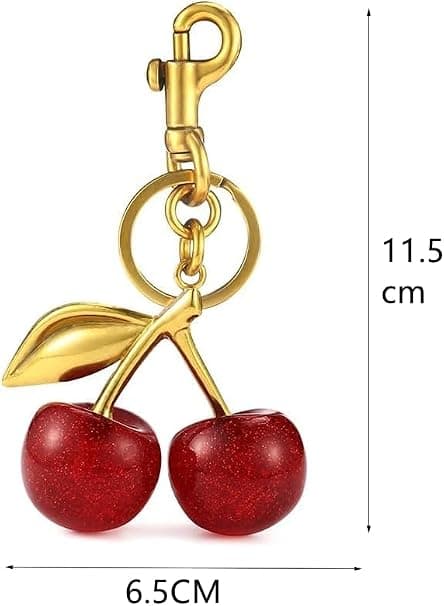 PCS Cherry Keychain, Versatile Keychain, Handbag Pendant, Lucky Charm, Personalized Car Accessory, Trendy Accessory