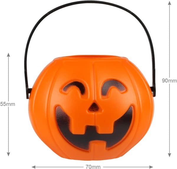 6 pcs Pumpkin Basket 7CM Mini Pumpkin Bucket Pumpkin Shaped Candy
