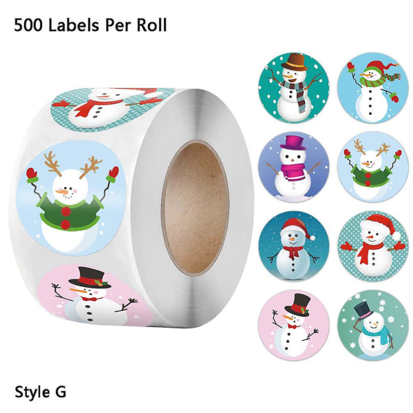 500st God Jul Handgjorda klistermärken Presentbox Set Santa Tack Taggar FörseglingsdekalerG