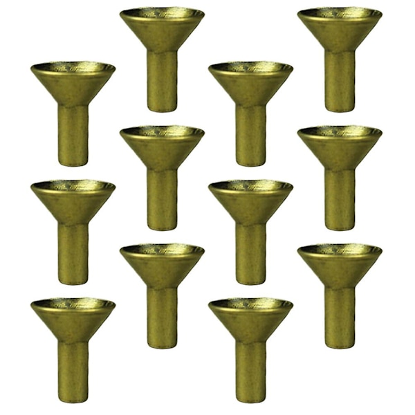 12 stk. Røkelseskjeglebrett Backflow Røkelsesbrett Metall Røkelseholder Dekorasjoner Gylden 2,3X2X2CM