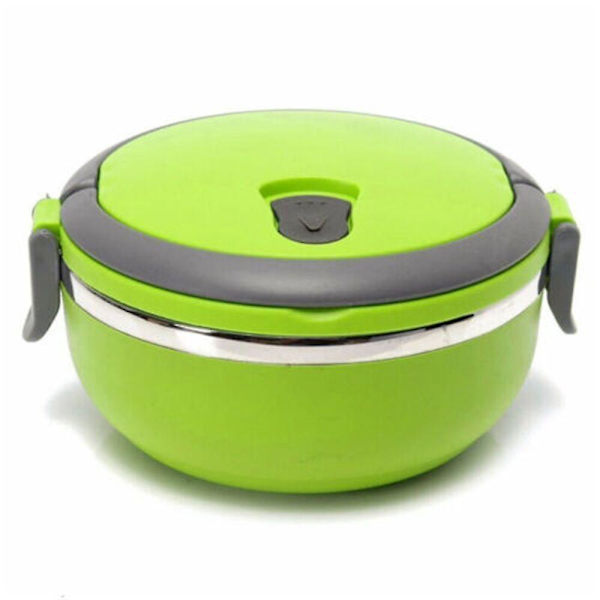 Varm Matflaska Rostfritt Stål Lunchbox Termos Vakuum Isolerad Resa Bärbar Enkelskikts Grön