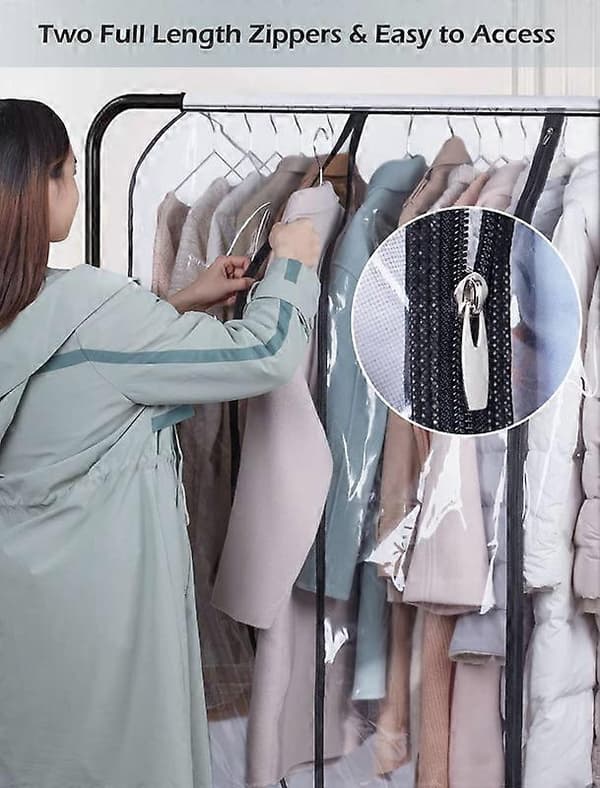 40'' Extra Large Clear Hanging Garment Bags for Closet Storage