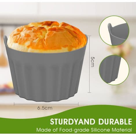 6 stk silikoneforme til airfryer, plade til oliefri frituregryde, muffinform, bageform, æggetærteform, tilbehør til airfryer, silikonebageforme, B