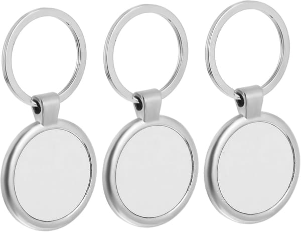 3pcs Empty Metal Keychains for DIY Creative Handmade Keychain Holder for and Lanyard