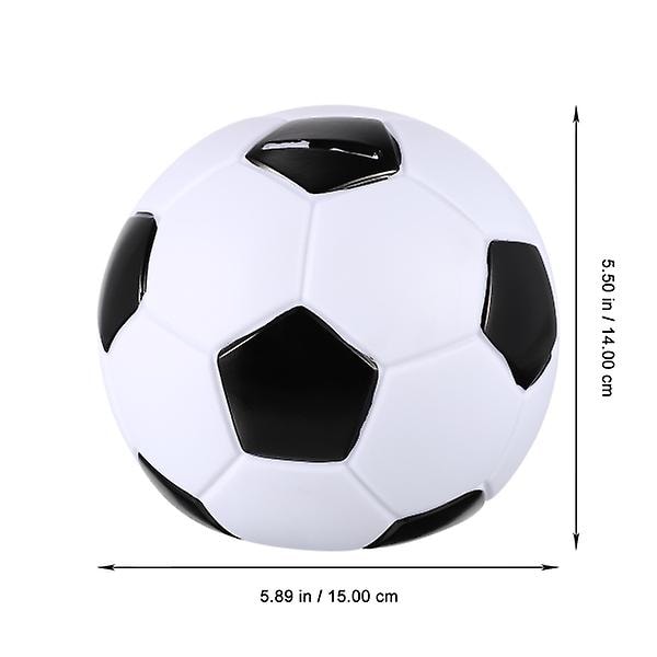 Spargris Fotboll Form Pojkar Flickor Barn Mynt Spargris Hem Dekoration Tillbehör Vit 15X15X14CM