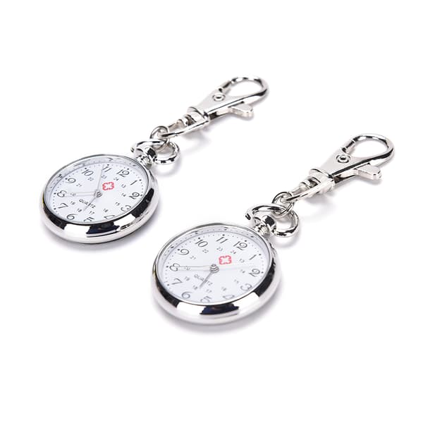 kvartsklocka i rostfritt stål e nyckelring Ny present silver silver one size silver one size