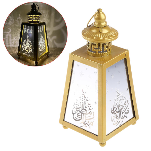SVintage Arabic Lantern Party Led Lamp Mubarak Decorations