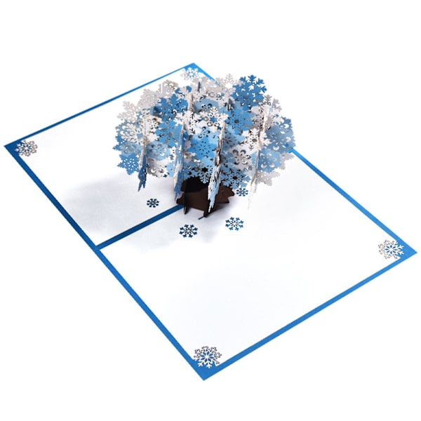 3D Pop Up -lumikidepuu Joulukortti Juhlakortti