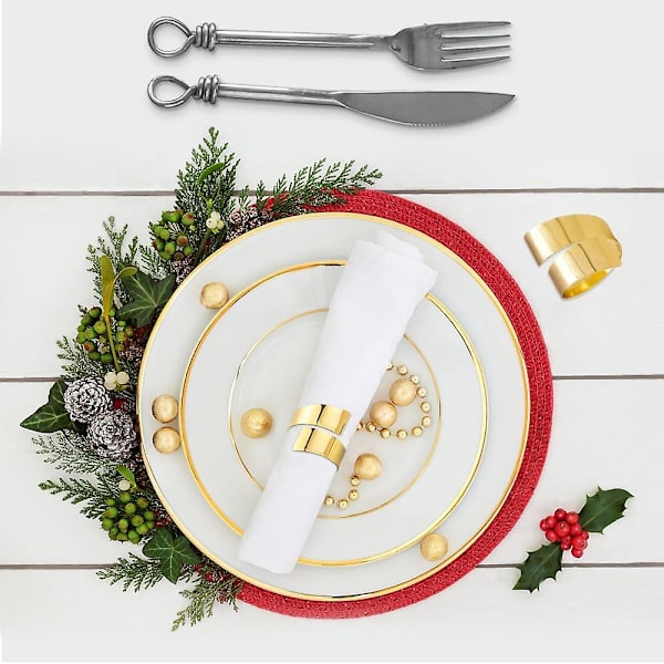 8 stk. Servietringe Metal Servietholdere Gyldne Servietringe Servietspænde Servietring Familie Servietring Klud Til Bryllup Restaurant Serviet