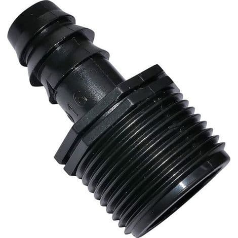 [10-pack] Essential Drip Irrigation Accessory: 16mm Hose Connector with Male Thread