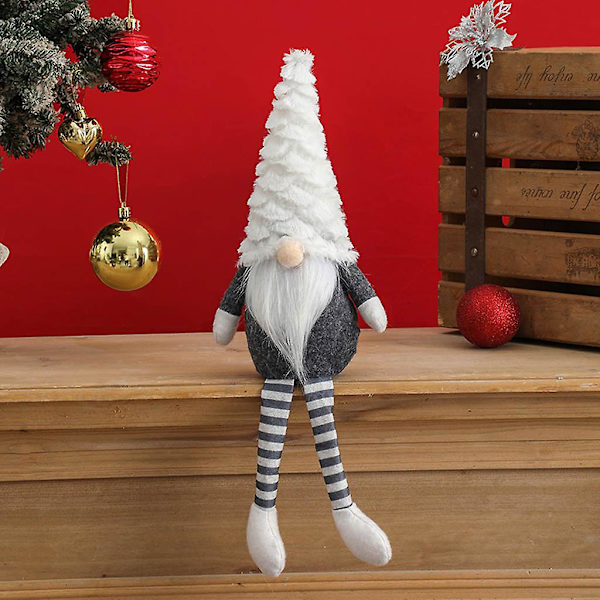 Ruskea Joulupukki Tonttu Koriste Kierteinen Hattu Käsintehty Tomte Pehmolelu Koriste Pöytä Santa Patsas Ruskea