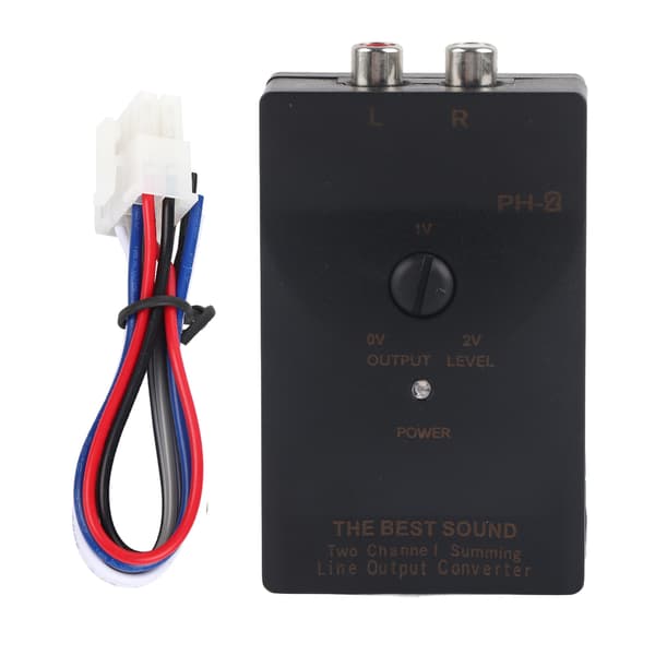 Car Stereo RCA Output Stereo Speaker High to Low Level Converter with Delay Function