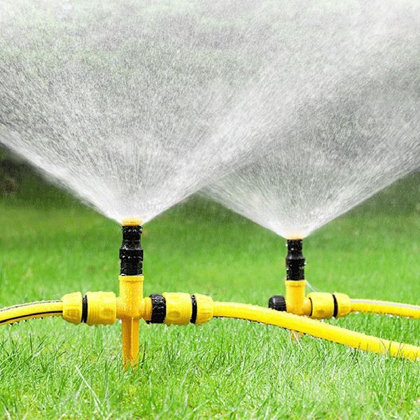 Automatisk Vandingsystem med 360 Graders Rotation, Multifunktionel Justerbar Have Sprinkler til Græsplæne, Have, Have, Græs, Sprinkler