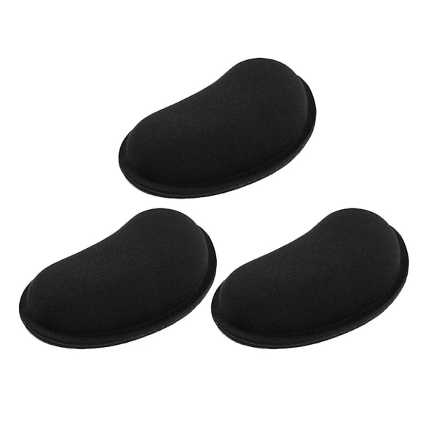 3 st Ergonomiska handledsstöd för datorer, handledsdyna för tangentbord, handledsdyna i minnesskum, svart 13,5x8,5x2 cm