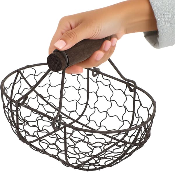 Iron for Fruit Handheld Bread with Multifunctional Basket and Handle Storage Display