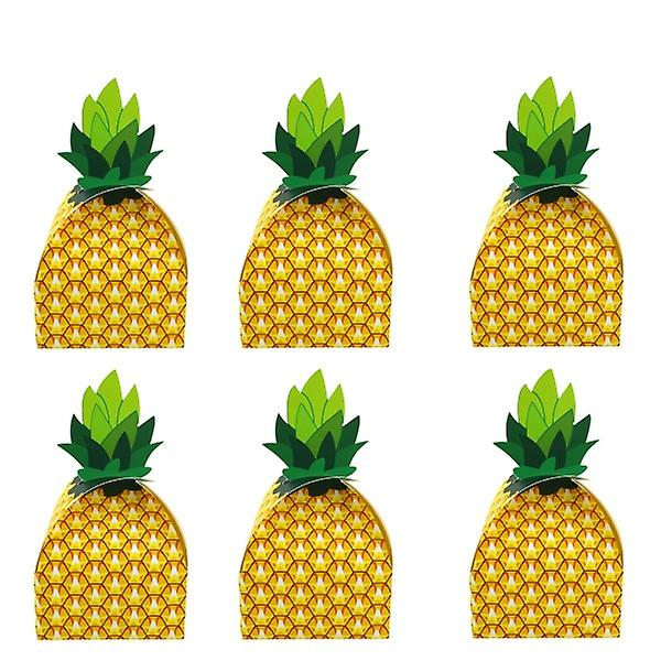 25 stk. Ananas Papiræske Ananasæske Fest Opbevaringsæske Ananas Opbevaringsæske Ananas Slikæske