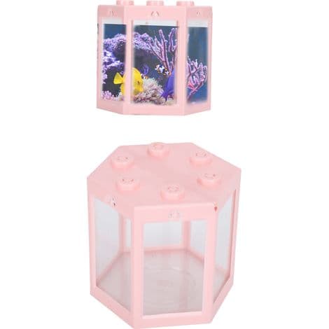Hexagonal Aquarium with Durable Pink Interior - OTHER