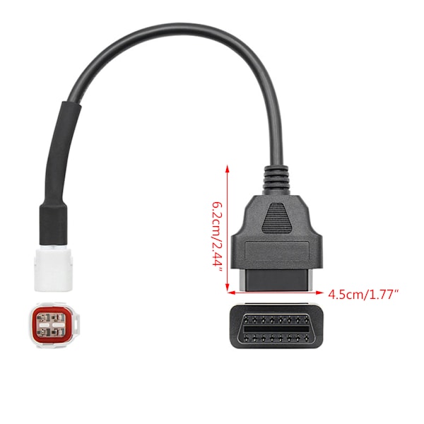 Laadukas uuden tyylin auton adapterikaapeli OBD - 4 PIN USB -liitäntä moottoripyörälle