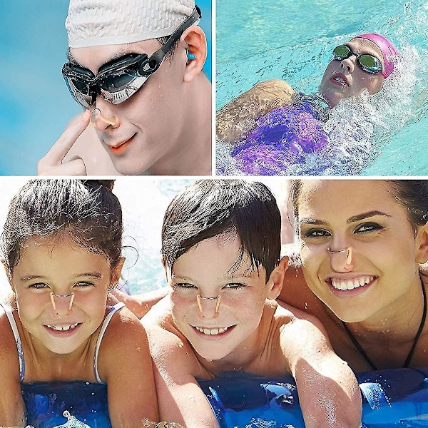 Neklype, 12 stk. Komfortabel Unisex Neklype Svømming Neseplugg Vanntett Silikon Neklype Beskytter Med Myk Polstring For Fritidssvømmere