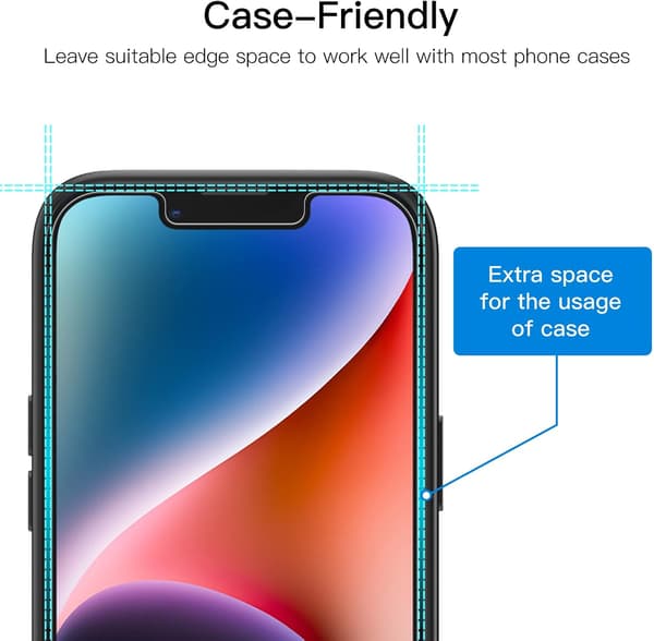 Skärmskydd för iPhone 16e 2025, iPhone 14 6.1-tum, Anti-spion Härdat Glas Film, 2-pack