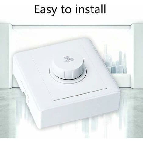 Ceiling Fan Speed Controller, 220V 10A, Stepless Adjustment, Low Energy Consumption, for 15-300W Dimmers