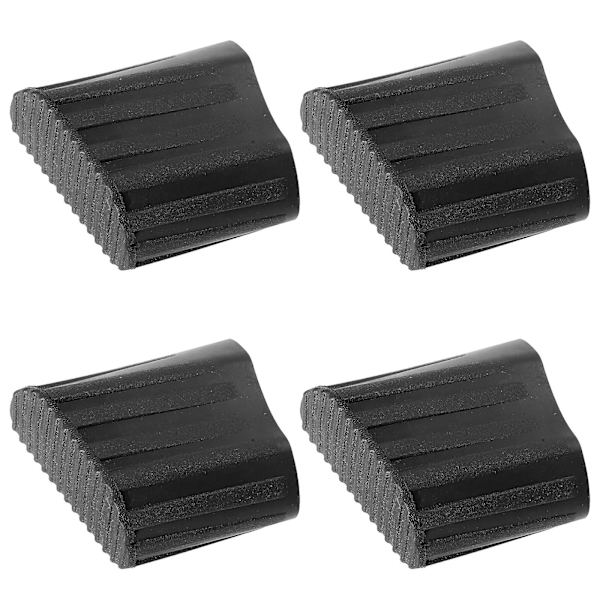 4 stk Teleskopiske Stigefotbeskyttere Multifunksjonell Foldbar Stige Sklisikre Fotputer Svart 5x4.5cm