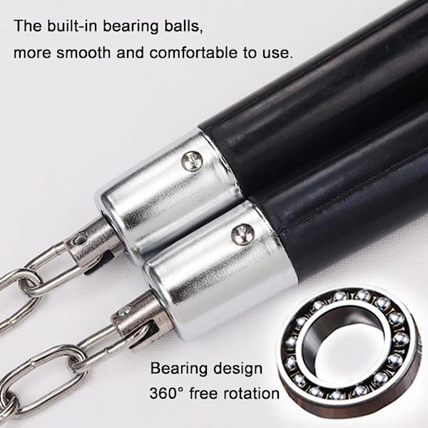 (1 stk) Nunchucks Sikker Solid Gummi Trænings Nunchucks Nunchakus med Stål Kæde og Kugleleje System, Øvelse, Træning