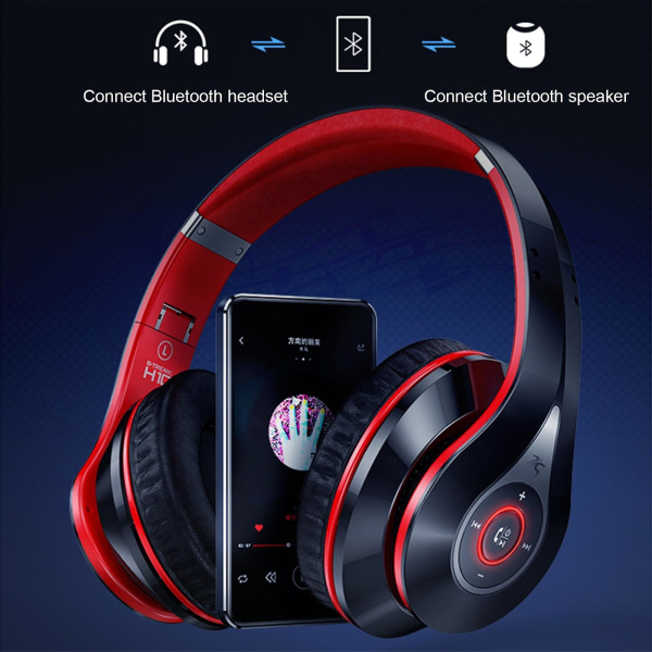 Mp3-spelare med Bluetooth pekskärm Hd-video Mp4 Mp3-musikspelare med högtalare Fm-radio Micro Tf S Black