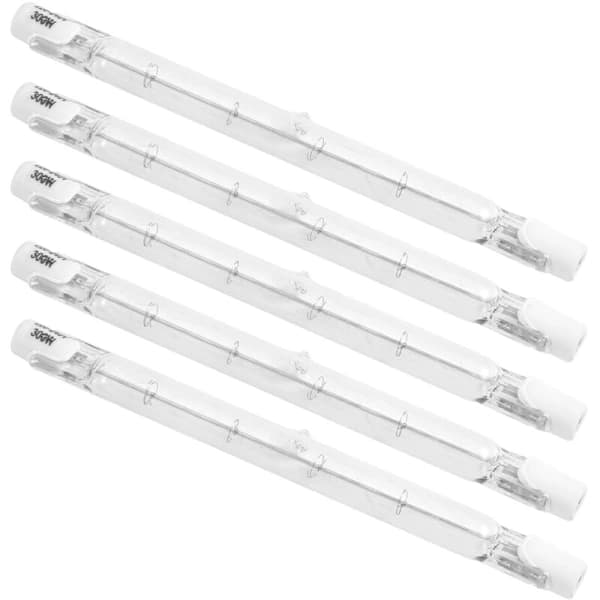 5-pack R7S 118mm 300W 230V R7S Halogen Linear Bulb Dimmable Lamp for Landscape Lighting Construction Work