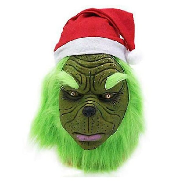 Julenisse-Voksen The Grinch Cosplay Kostume Fancy Dress Julefest Outfit Sæt