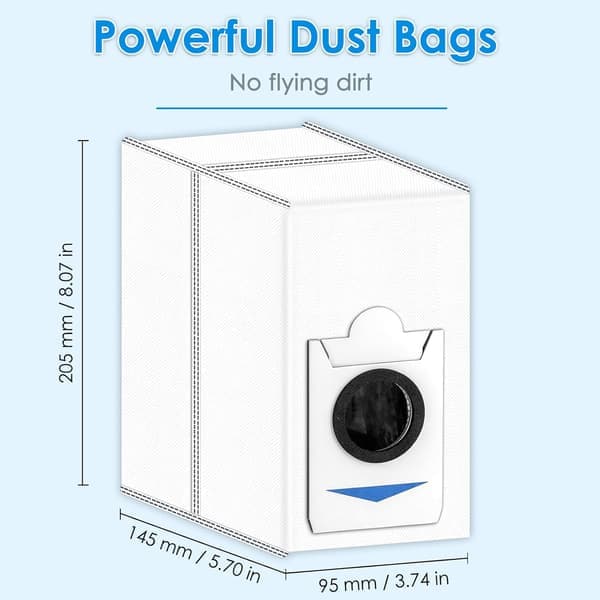 Pölypussit 12 kpl ECOVACS DEEBOT T30S T30S Combo X2 Combo -lisävarusteisiin [Ho]