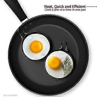 Æggeringe, 4-pak æggeringe i rustfrit stål, pandekageform til stegning af æg og omeletter