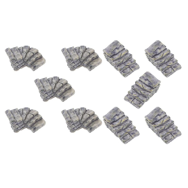 10 kpl Pöytäkoriste Maisema Miniatyyri Koriste Miniatyyri Kiviportaat Pöytämaisema Maisema Harmaa 3.2X3 Grey 3.2X3.1cm