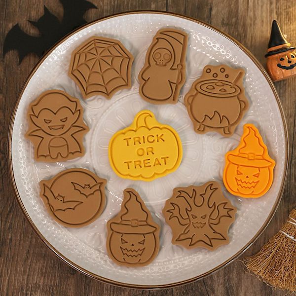 8 stk Halloween Fudge Kakeformer i Plast