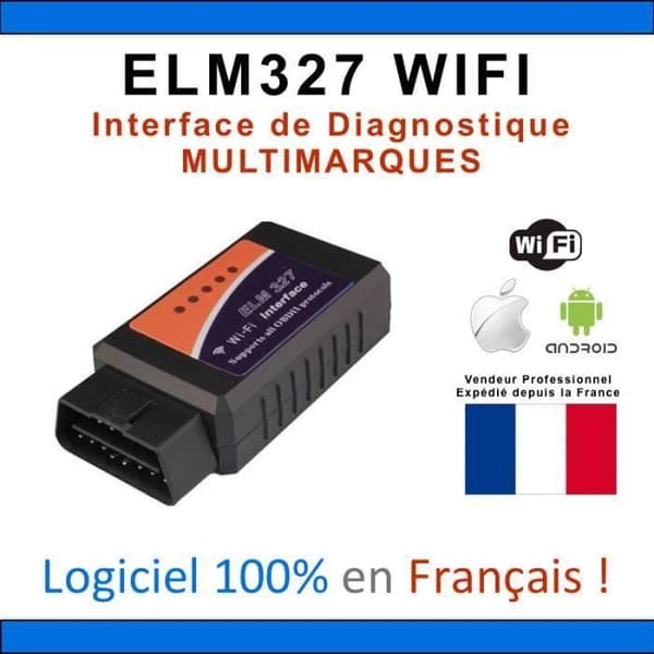 Bildiagnosegrensesnitt - ELM327 - Wi-Fi - OBD2 - Multimerke