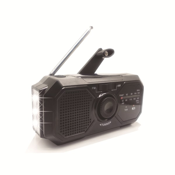 Kannettava radio käsikampi aurinkoradio Survival AM/FM Dynamo Radio USB-C 2500mAh ladattava LED-taskulamolla SOS-hälytyskompassi