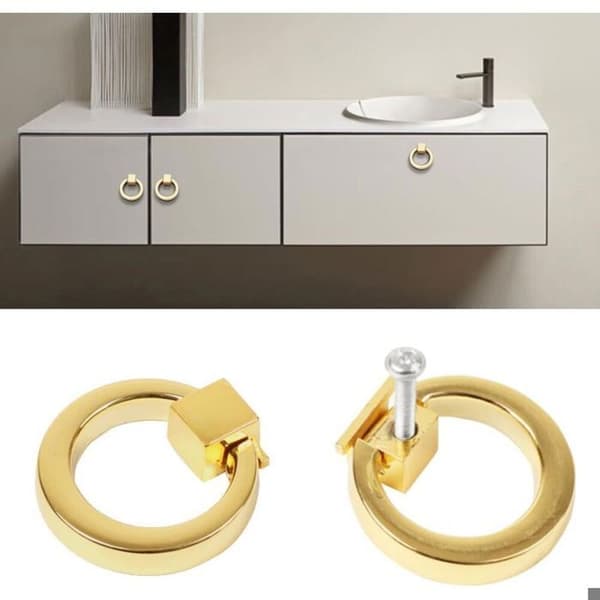 Furniture Handle - PZCC - Standard Model - Gold - 40 x 46 mm - 6-pack