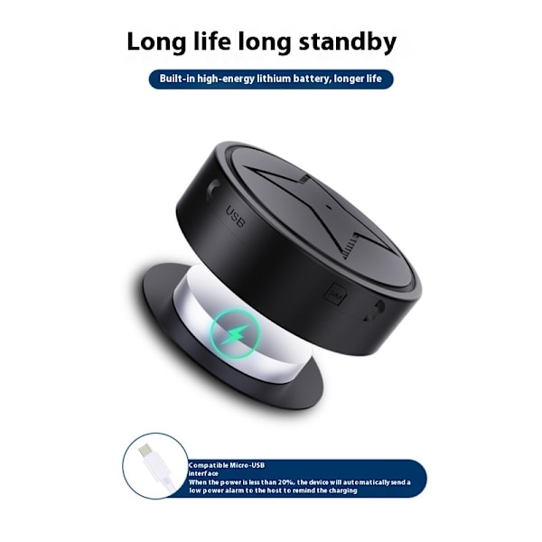 2 svarta PG12 GPS-lokalisatorer för bilspårning Finder Smart Bluetooth Tracker Item Finder Fungerar med enhet för nycklar, väskor