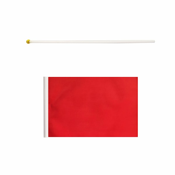 400 st röda kvalitetsstandardflaggor, röd pinneflagga, bleknar inte lätt även efter långvarig användning (14×21cm)