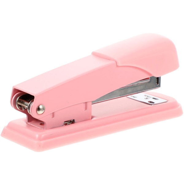 Multifunktionel Hæftemaskine Praktisk Skrivebords Hæftemaskine Metal Kontor Hæftemaskine Hjemmeforsyning Pink 12.5X4CM