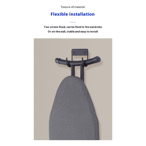 2 mustaa rautaista ripustinta seinäkiinnikkeeseen, Command Large Wall Hooks, vaurioittamattomat kaksoiskoukut koristeiden ripustamiseen (ruuveilla)