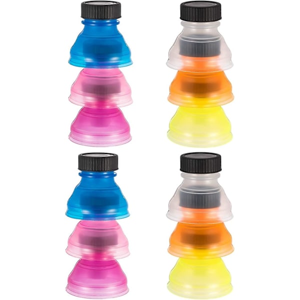 12 st. Socketöverdrag, Transparent Lock för Dryckesrör Lock för Soda Öl Energipåsar Juice Seltzer Återanvändbar Flasklock för Koldioxid