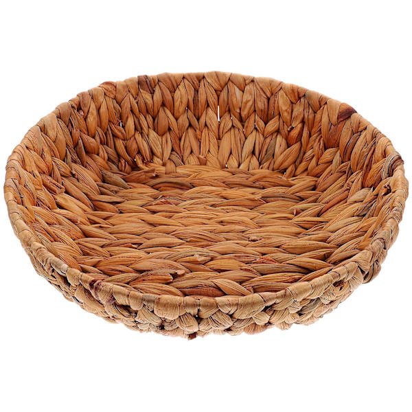 Kudoitu Round Hedelmäalusta Käsintehty Leivänkori Pöytä Snackien Järjestyskori 30X30X8CM