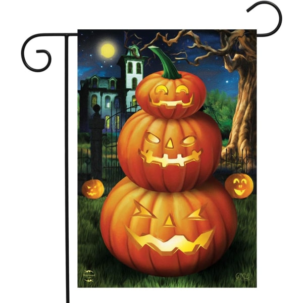 Lyhdyt Halloween puutarhalippu veistetyt kurpitsat 12,5 "x 18" Halloween puutarhalippu kurpitsakuvio