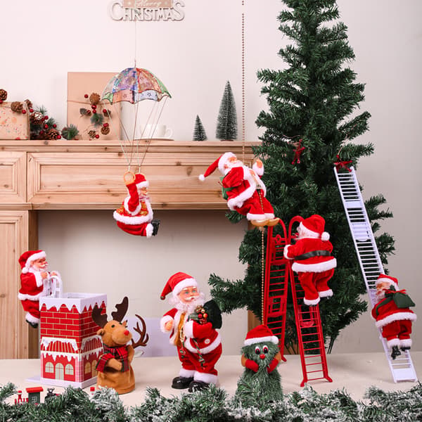 Reindeer-pulling Santa, Christmas Doll Decoration Pendant